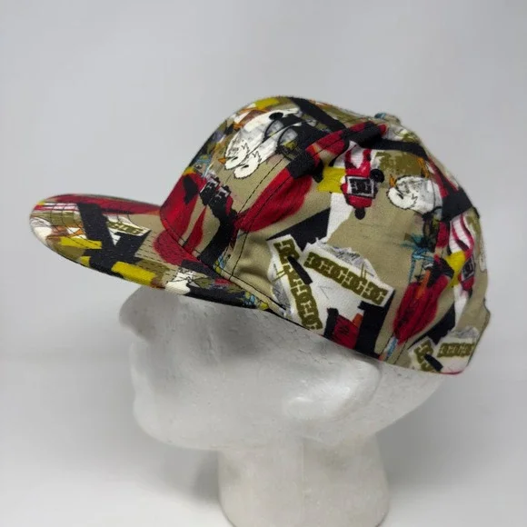 DC Shoes Graphic Print Baseball Cap Snapback Hip Hop Skate Style Multi Color - Picture 2 of 8